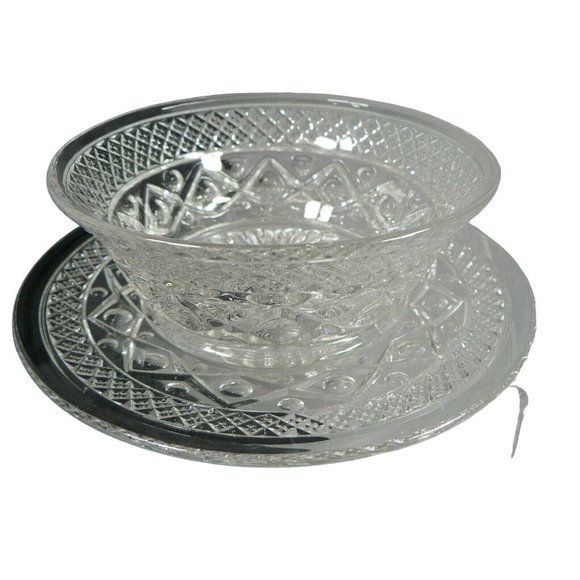 Bread Plate and Bowl Glass 2 Piece Set - Picture 7 of 12